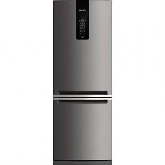 GeladeiraRefrigerador Brastemp Duplex 2 Portas BRE59 Inverse Frost Free 460L - Inox