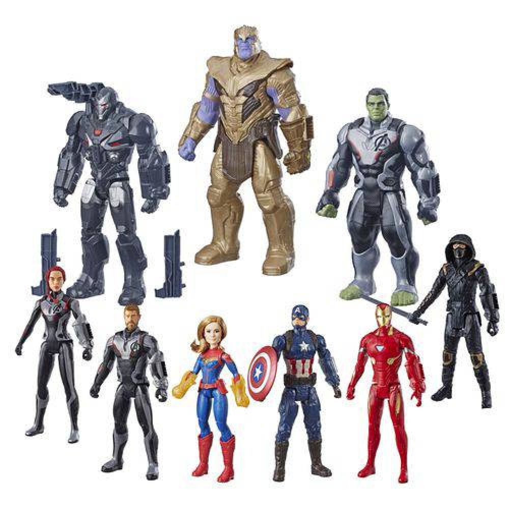 Kit Bonecos Vingadores Com 9 Personagens - Vingadores Ultimato - Avengers Endgame