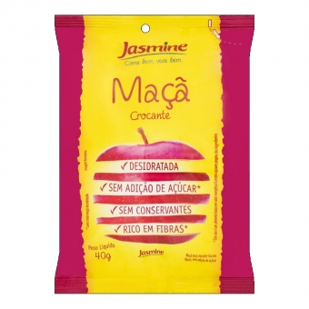 Maçã Seca Crocante Jasmine Pacote 40g