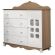 Quarto De Bebê Imperial 4 Portas Com Berço Realeza Wengue Capitone Branco – Canaã