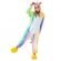 Pijama Arco-iris Fantasia Macacão Kigurumi Unicórnio Rainbow Colorido