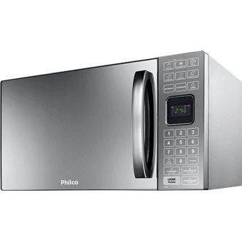 Micro-ondas Philco PME25 25 Litros com Tecla Preparo Rápido Prata Espelhado