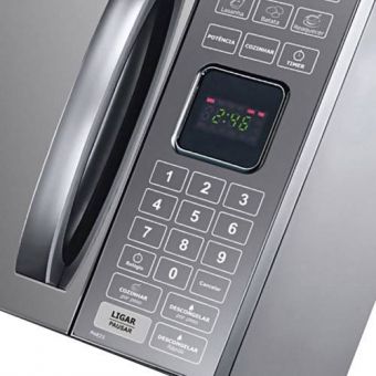 Micro-ondas Philco PME25 25 Litros com Tecla Preparo Rápido Prata Espelhado