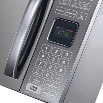 Micro-ondas Philco PME25 25 Litros com Tecla Preparo Rápido Prata Espelhado