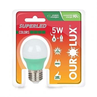 Lampada Superled Bolinha 5w Bivolt Verde