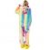 Pijama Arco-iris Fantasia Macacão Kigurumi Unicórnio Rainbow Colorido