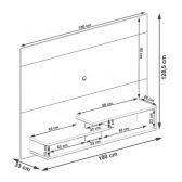 Painel Para Tv Até 60 Pol Permóbili Móveis Doppio Rustico/café