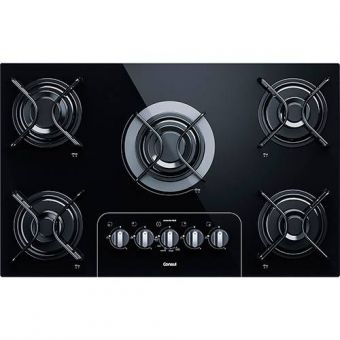 Cooktop à Gás Consul 5 Bocas CD075 Acendimento Inteligente Preto