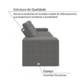 Sofá 3 Lugares Net Titan Assento Retrátil E Reclinável Grafite 2,00m (l)