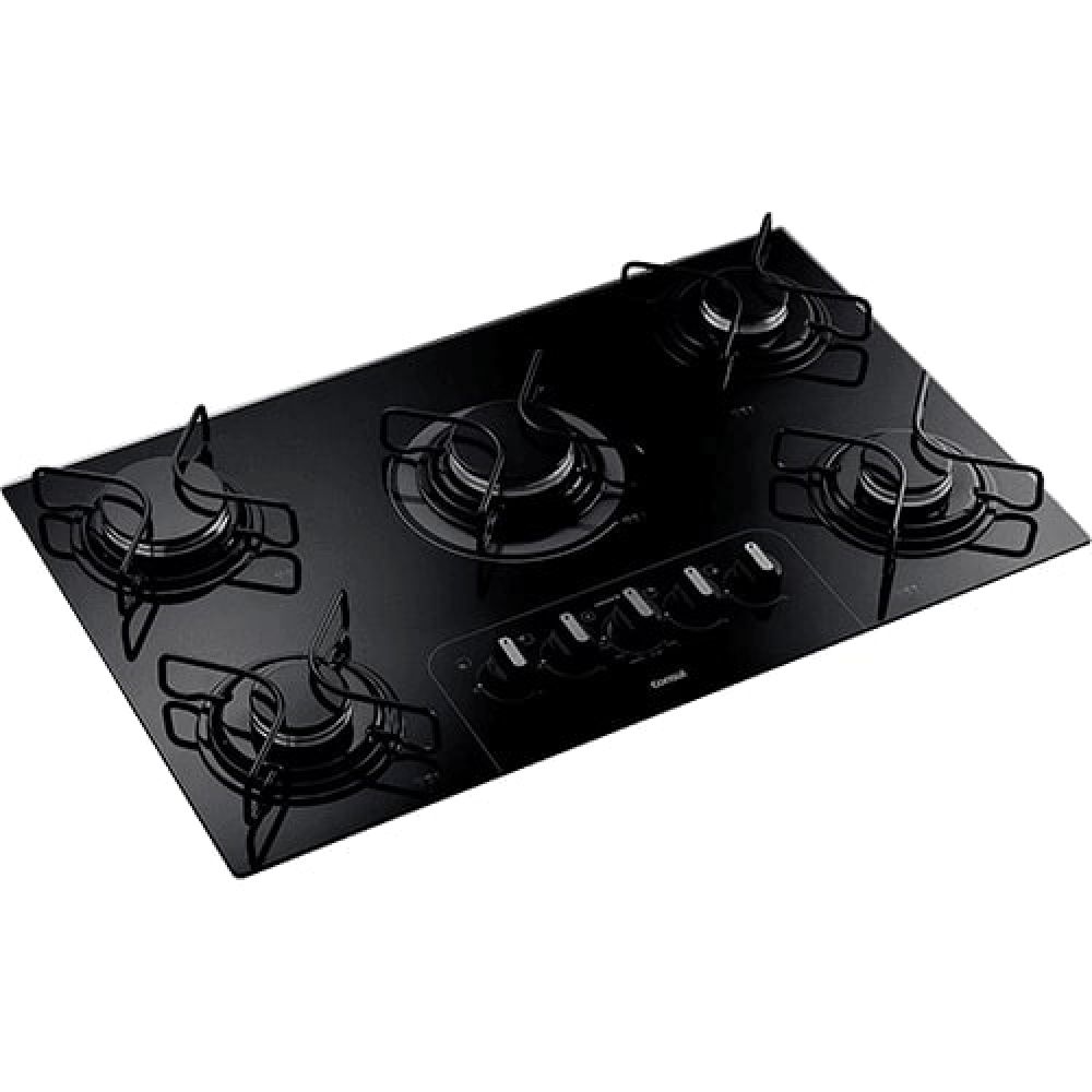 Cooktop à Gás Consul 5 Bocas CD075 Acendimento Inteligente Preto