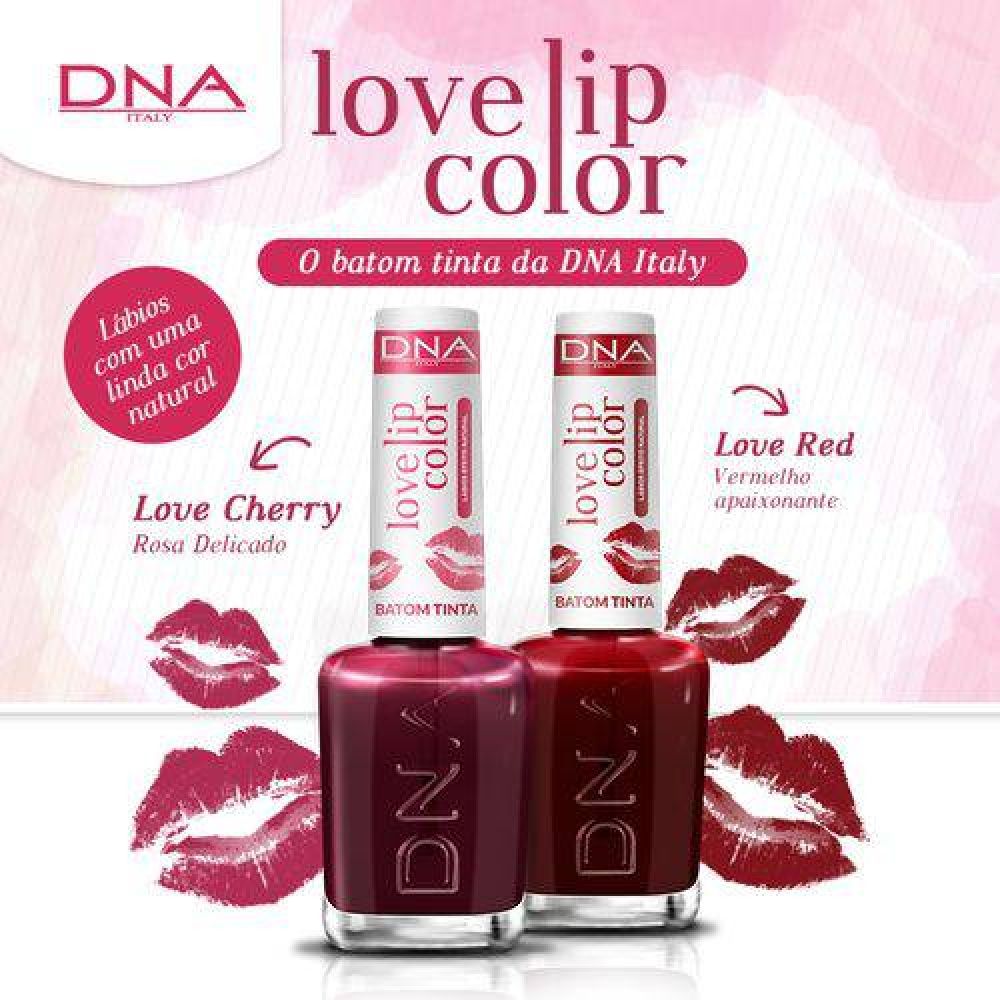 BATOM TINTA - LOVE LIP COLOR ? KIT LOVE RED e LOVE CHERRY ? DNA ITALY