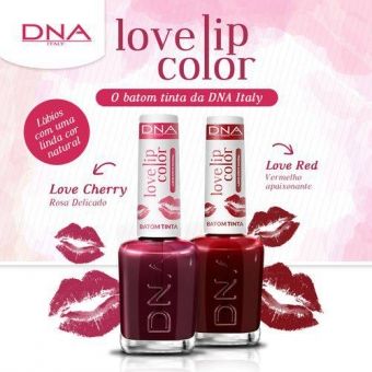 BATOM TINTA - LOVE LIP COLOR ? KIT LOVE RED e LOVE CHERRY ? DNA ITALY